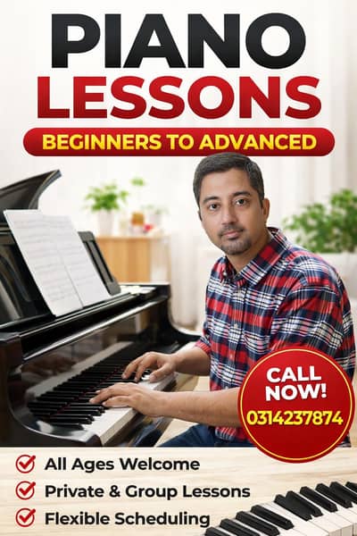Professional Piano Tuition – Beginners & Advanced Students Welcome
