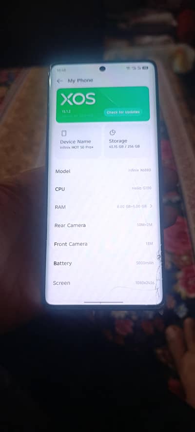 Infinix hot 50 pro plus 8,256 only set hai add par la