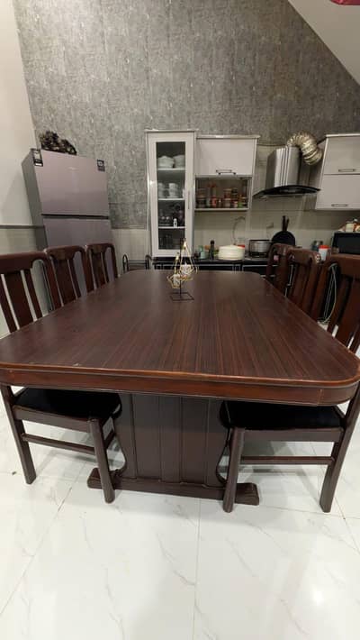 6 chairs dining table Wood