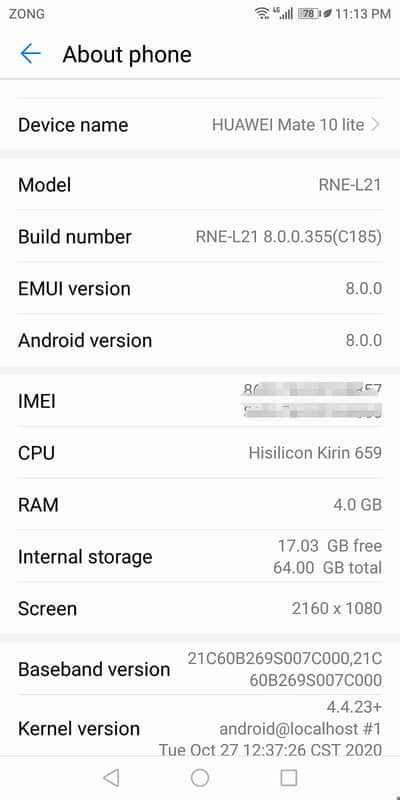 Huawei mate 10 Lite (Read Add Carefully)
