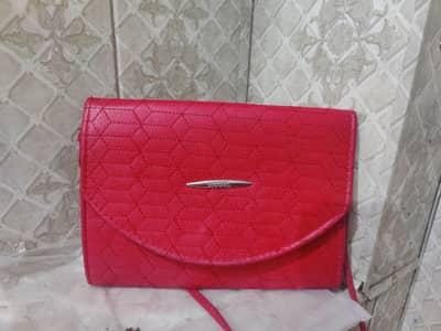 Red shoulder bags