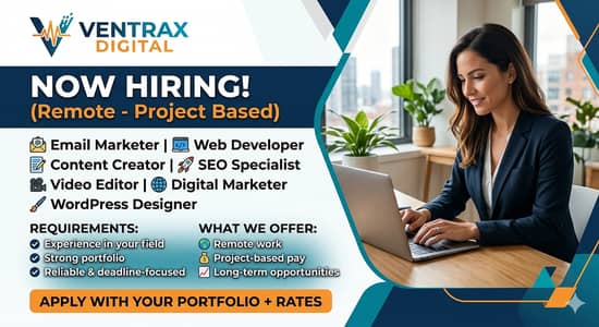 Ventrax Digital is Hiring (Remote - Project Based)