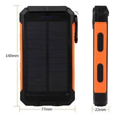 Solar power bank 10000mah compass mobile outdoor