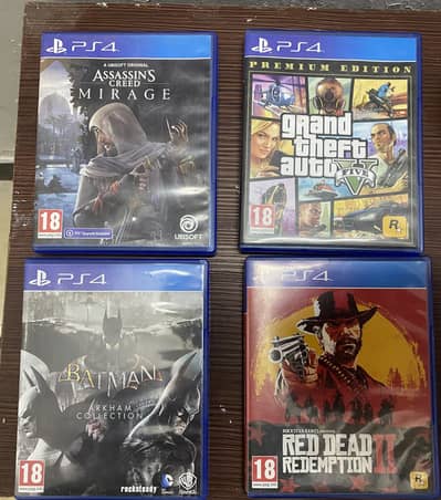 PS4 Games for Sale | RDR2 | GTA 5 | AC Mirage | Batman Arkham Collecti