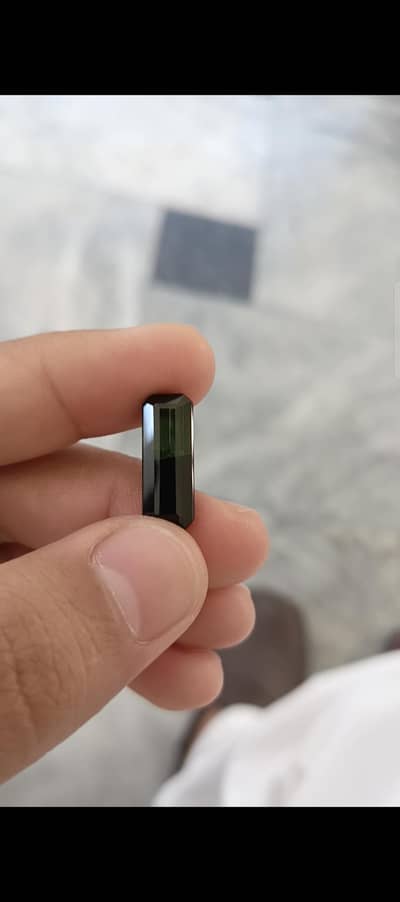 Tourmaline stone Contrast color stone Black & Green color