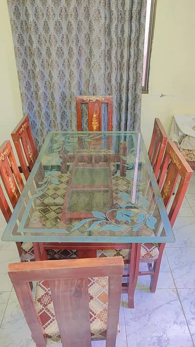 Dining Table with Six Chairs