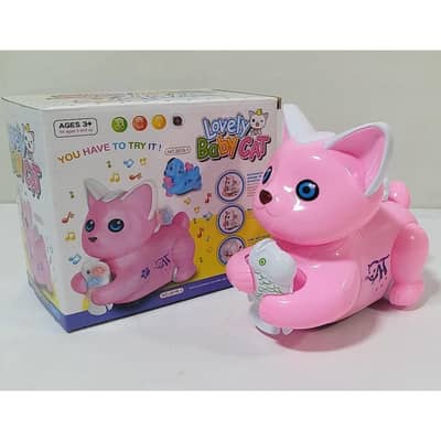 musical cat toy with light