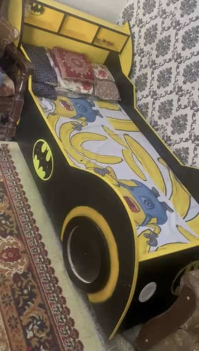 Single kid bed with switch board and lights also medicated mattress