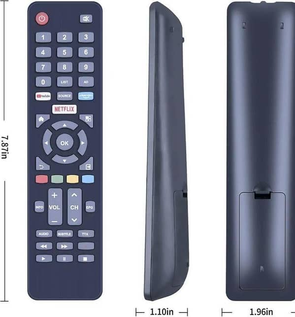 EcoStar Remote for Smart Android LED TV with youtubeb Button