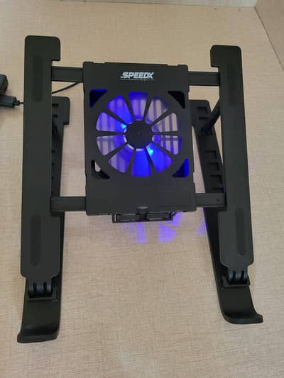 SpeedX cooling fan metal laptop stand