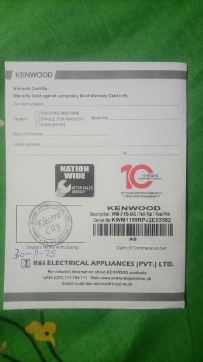 Kenwood KWM-21159-SAG  0309 (WhatsApp) 5656661