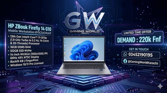 HP ZBook Firefly 14 G10 Mobile Workstation i7 1370p 16Gb Ddr5