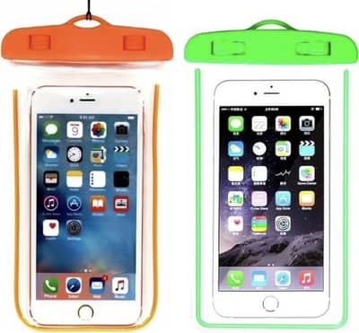 Waterproof Mobile Cover Orange Green Clear View cash on delivery