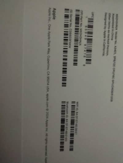 MacBook M4 Air 13 inch Display 24/512