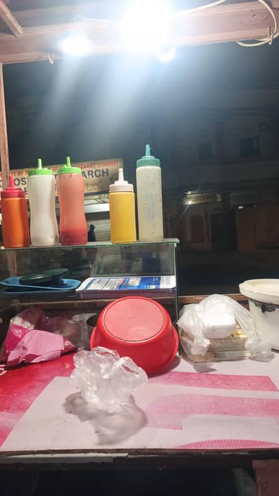 fries and burger counter