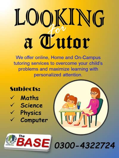 Online, Home and On-campus Tutoring