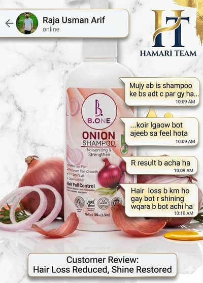 B One onion Extraxt Shampo chemical free 100% ecologicl