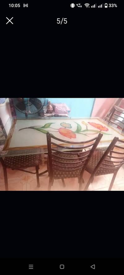 Free 4 chairs upon purchasing Dining table  (Used)