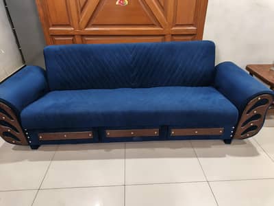 Sofa Cum Bed Pure Wooden  With Storage Box
