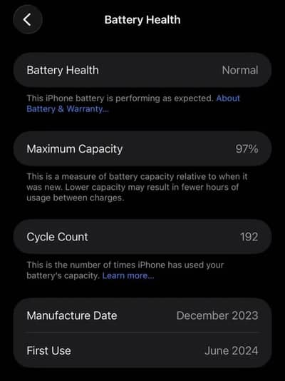 Iphone 15 pro max Jv 256 Gb 97 Battery Health