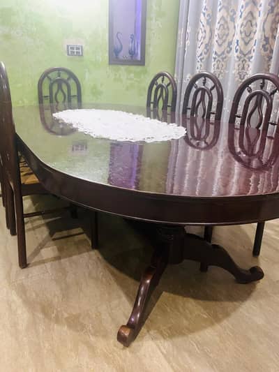8 seat shesham wood dining table