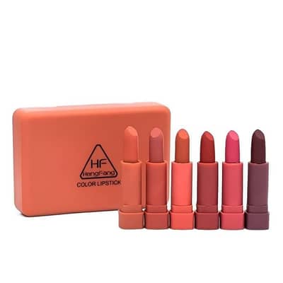 hang fang waterproof  lipstick set  6 color