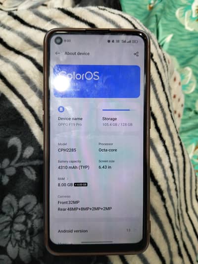 F19 Pro 8/128GB condition 9/10 Complete Box