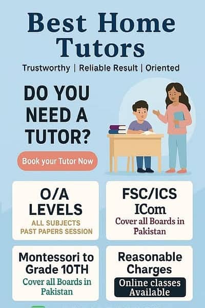 teacher available from class 5 to matric/HSC and Engineering