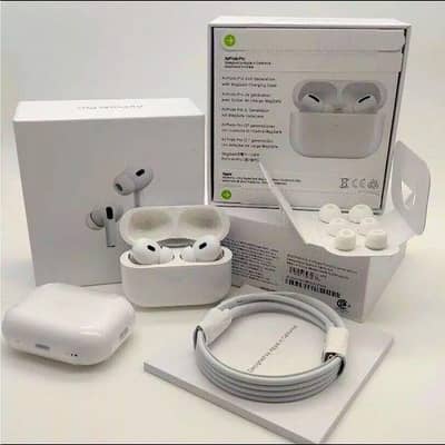 Airpods pro 2 (White & Black) -ANC Wireless Earbuds with Charging Case