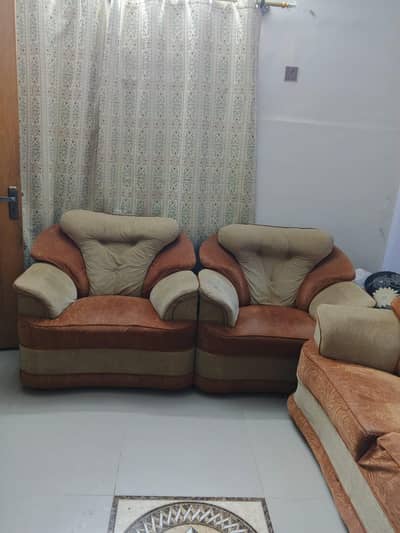 7-Seater Sofa Set for Sale – Good Condition (7/10)
