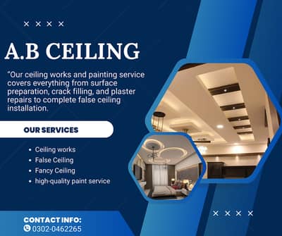 Plastic Paris Ceiling/ False Ceiling /pop Ceiling / All Ceiling work
