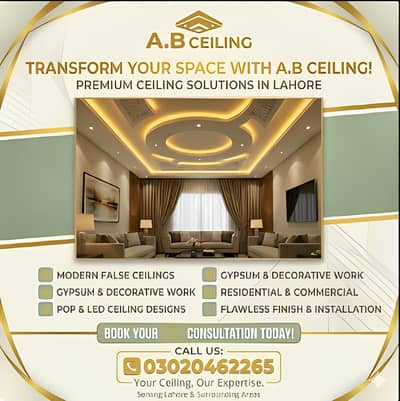 Plastic Paris Ceiling/ False Ceiling /pop Ceiling / All Ceiling work