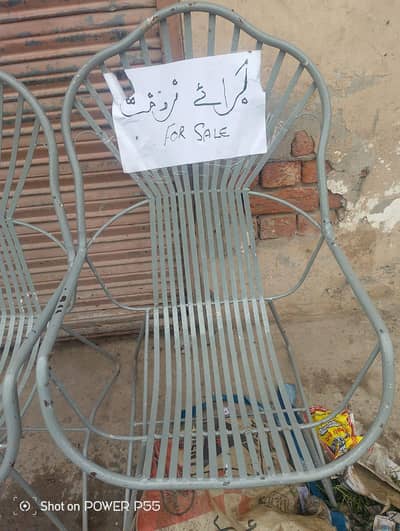 Iron Chairs with Table