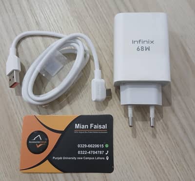 infinix zero 30 68w charger with cable 100% original box pulled