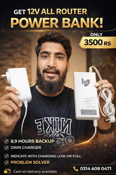 branded wifi router UPS with  charger 9.10 hours backup