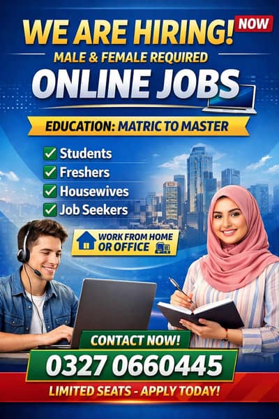 online work opportunity for male/female and students