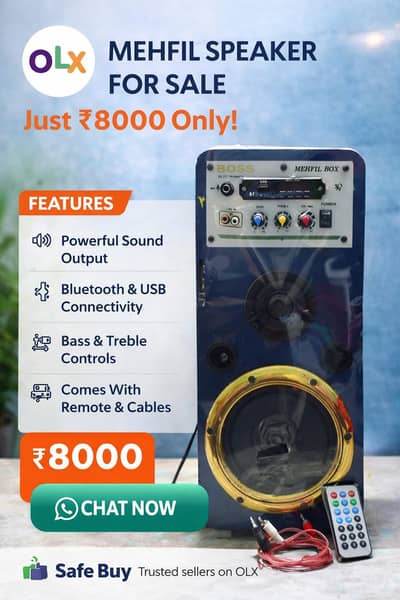mehfil speaker for sale - powerful sound | Bluetooth + computer
