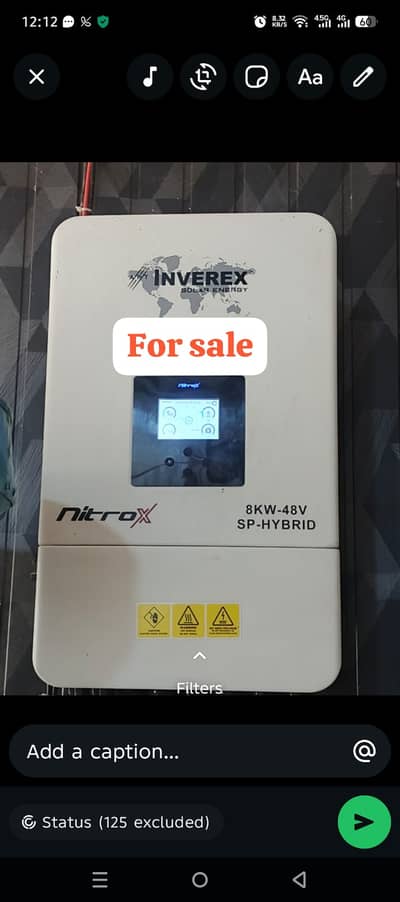 Inverex 8kW Solar Inverter Complete Setup for Sale (Like New – 1 Year