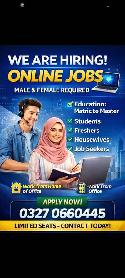 job opportunities for male/female and students