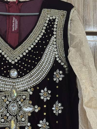 Habib Bridal Boutique Velvet Embroidered Fancy Dress