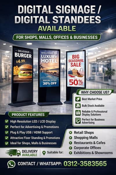 Digital Signage & Digital Standee Display Kiosk