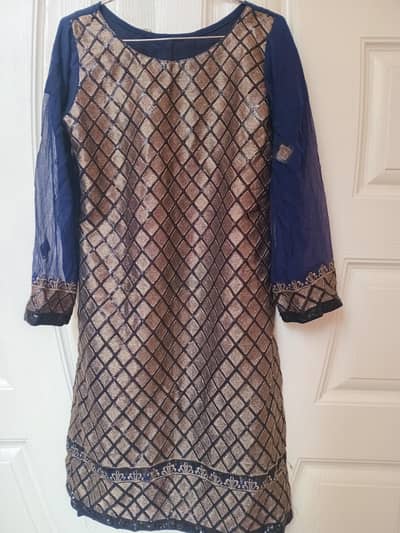 Blue Shalwar/Kameez & Dupatta