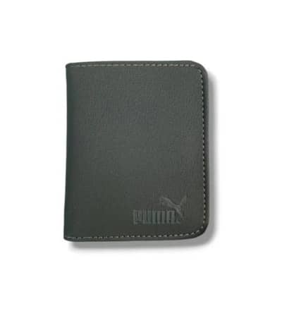 Men's Grey Leather Wallet with Card Slots