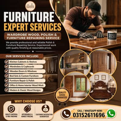 Furniture Polish & Repair Services | Wardrobes, Cabinets, Doors