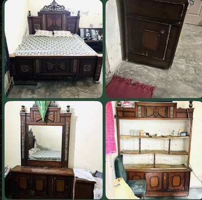Bed full set used