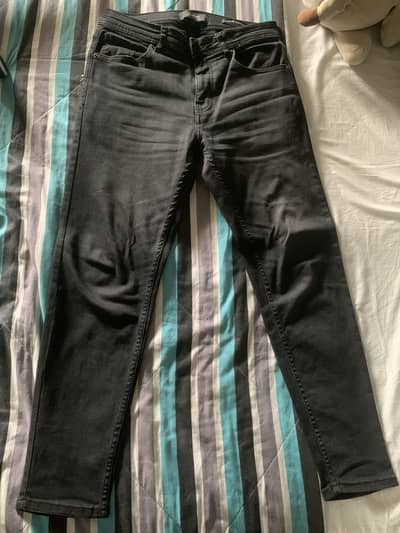 Outfitters Men's Charcoal Jeans - Slim Fit - 30 waist