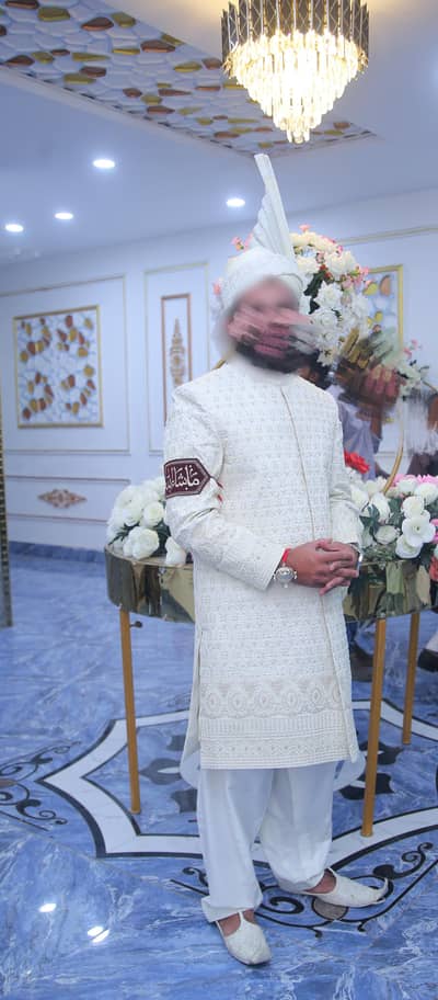 sherwani with kulla and khussa