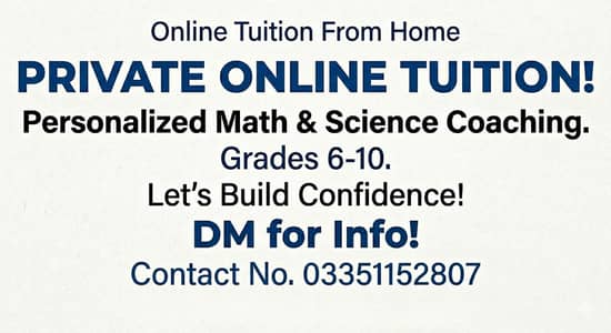 Online Tuition from grade 6 to 10