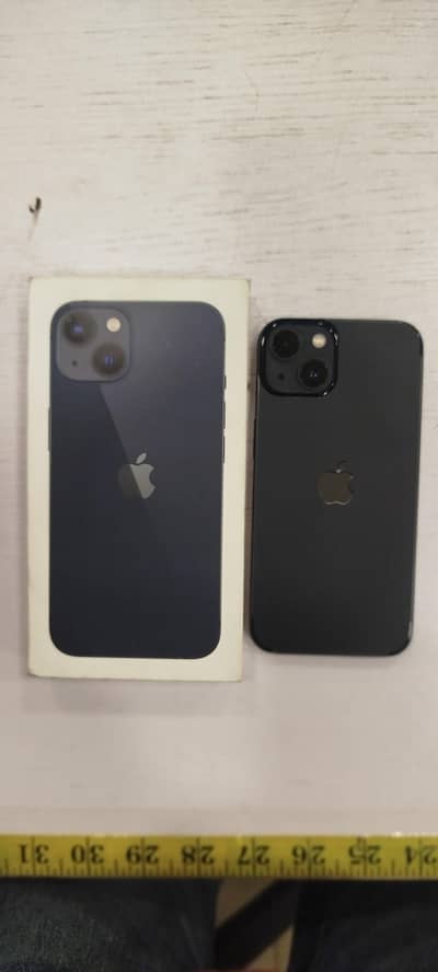 I phone 13 with box  jv 128 New just use 2 month |03056454375