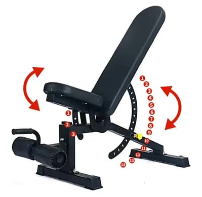 Multifunctional Adjustable Bench (Heavy Guage)